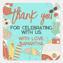 Stijlvolle Retro Groovy Beach of Pool Party Favor