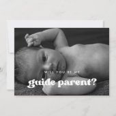 Stijlvolle retro Guide oudervoorstel fotokaart Kaart (Voorkant)