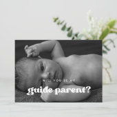 Stijlvolle retro Guide oudervoorstel fotokaart Kaart (Staand voorkant)