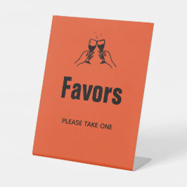 Stijlvolle retro handtekening Huwelijksgunsten Reclamebord Met Voetstuk