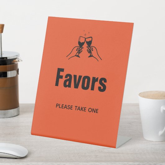 Stijlvolle retro handtekening Huwelijksgunsten Reclamebord Met Voetstuk (Insitu)