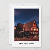 Stijlvolle retro Housewarming party foto Kaart (Achterkant)