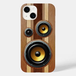 Stijlvolle retro-houten luidsprekers Case-Mate iPhone case