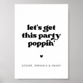 Stijlvolle retro Laten we dit feestje poppin krijg Poster (Voorkant)
