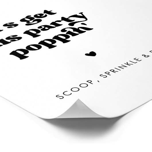 Stijlvolle retro Laten we dit feestje poppin krijg Poster (Hoek)