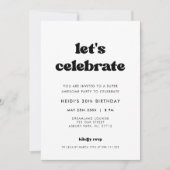 Stijlvolle retro Laten we verjaardag vieren Kaart (Voorkant)