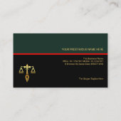 Stijlvolle Retro Layer Red Line Juridisch adviseur Visitekaartje (Achterkant)