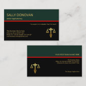 Stijlvolle Retro Layer Red Line Juridisch adviseur Visitekaartje (Voorkant / Achterkant)