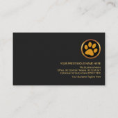 Stijlvolle Retro Lyers Brown Line Pet Sitting Visitekaartje (Achterkant)