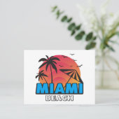 Stijlvolle Retro Miami Beach Reis Briefkaart (Staand voorkant)