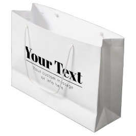 Stijlvolle Retro-modern Tekst | Zwart & Wit Groot Cadeauzakje