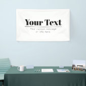 Stijlvolle Retro-modern Tekst | Zwart & Wit Spandoek (Beurs)