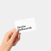 Stijlvolle retro moderne belettering | Bewerkbaar Badge (Handheld)