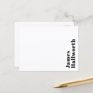 Stijlvolle retro moderne belettering   Bewerkbaar  Briefkaart