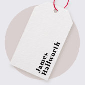 Stijlvolle retro moderne belettering | Bewerkbaar  Cadeaulabel