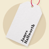 Stijlvolle retro moderne belettering | Bewerkbaar  Cadeaulabel