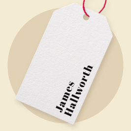 Stijlvolle retro moderne belettering | Bewerkbaar  Cadeaulabel