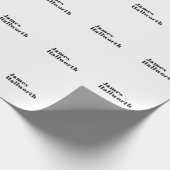 Stijlvolle retro moderne belettering | Bewerkbaar  Cadeaupapier (Hoek)