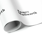 Stijlvolle retro moderne belettering | Bewerkbaar  Cadeaupapier (Rol Hoek)