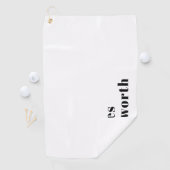 Stijlvolle retro moderne belettering | Bewerkbaar  Golfhanddoek (Insitu)