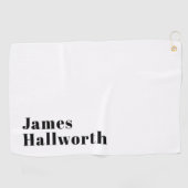 Stijlvolle retro moderne belettering | Bewerkbaar  Golfhanddoek (Horizontaal)