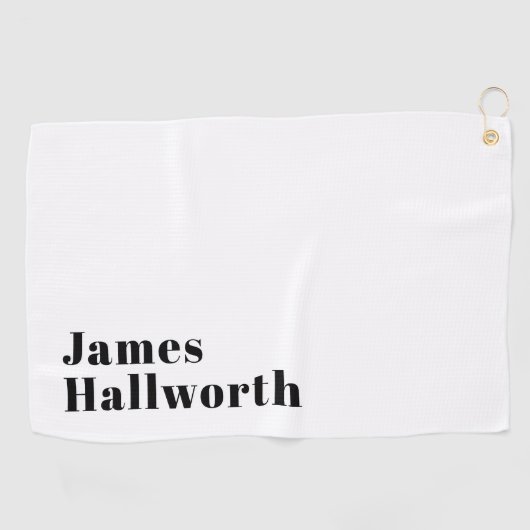 Stijlvolle retro moderne belettering | Bewerkbaar  Golfhanddoek (Horizontaal)