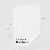 Stijlvolle retro moderne belettering | Bewerkbaar  Golfhanddoek (Insitu)