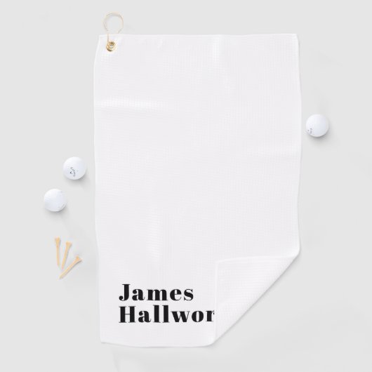 Stijlvolle retro moderne belettering | Bewerkbaar Golfhanddoek (Insitu)