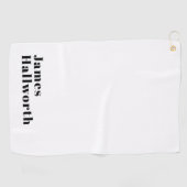 Stijlvolle retro moderne belettering | Bewerkbaar  Golfhanddoek (Horizontaal)