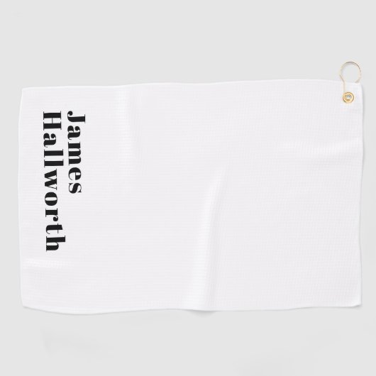 Stijlvolle retro moderne belettering | Bewerkbaar  Golfhanddoek (Horizontaal)