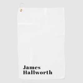 Stijlvolle retro moderne belettering | Bewerkbaar  Golfhanddoek