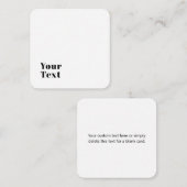 Stijlvolle retro moderne belettering | Bewerkbaar  Informatiekaartje (Voorkant / Achterkant)