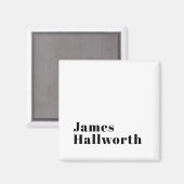 Stijlvolle retro moderne belettering | Bewerkbaar  Magneet (Voorkant / Achterkant)