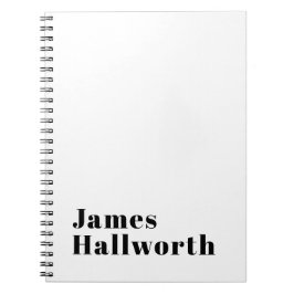 Stijlvolle retro moderne belettering | Bewerkbaar  Notitieboek