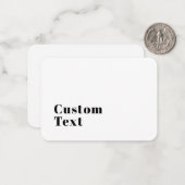 Stijlvolle retro moderne belettering | Bewerkbaar  Notitiekaartje (Voorkant / Achterkant in situ)