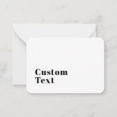 Stijlvolle retro moderne belettering | Bewerkbaar  Notitiekaartje (Voorkant)