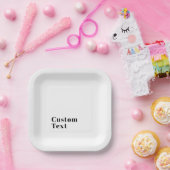 Stijlvolle retro moderne belettering | Bewerkbaar  Papieren Bordje (Feest)