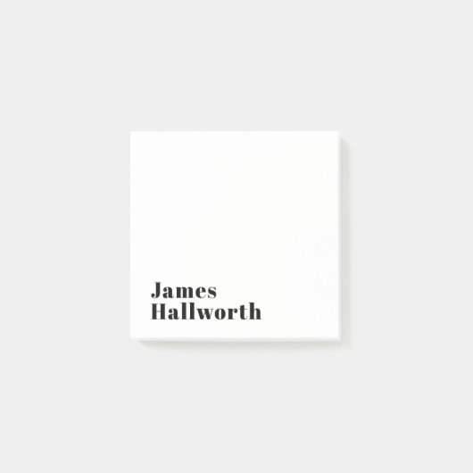 Stijlvolle retro moderne belettering | Bewerkbaar  Post-it® Notes (Voorkant)