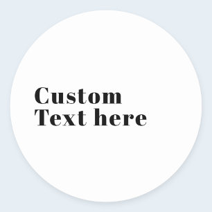Stijlvolle retro moderne belettering Bewerkbaar Ronde Sticker
