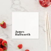 Stijlvolle retro moderne belettering | Bewerkbaar  Servet (Insitu)