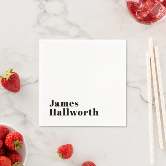 Stijlvolle retro moderne belettering | Bewerkbaar  Servet (Insitu)