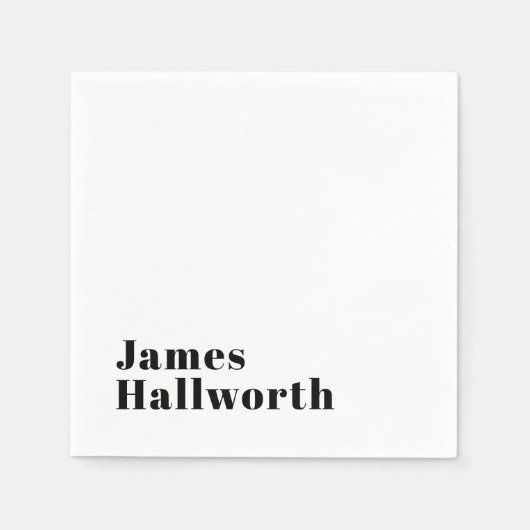 Stijlvolle retro moderne belettering | Bewerkbaar  Servet (Voorkant)