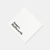 Stijlvolle retro moderne belettering | Bewerkbaar  Servet (Hoek)