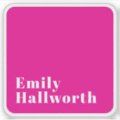 Stijlvolle retro moderne belettering | Bewerkbaar  Sticker (Voorkant)