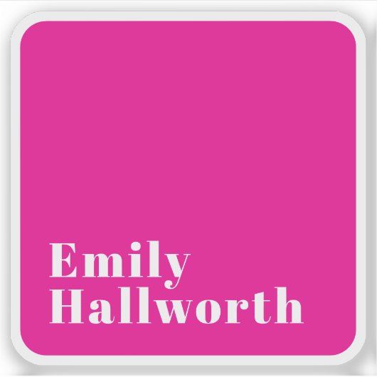 Stijlvolle retro moderne belettering | Bewerkbaar  Sticker (Voorkant)