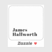 Stijlvolle retro moderne belettering | Bewerkbaar  Sticker (Vel)