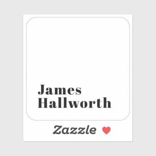 Stijlvolle retro moderne belettering | Bewerkbaar  Sticker (Vel)