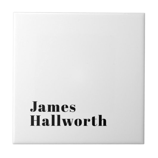 Stijlvolle retro moderne belettering | Bewerkbaar  Tegeltje (Voorkant)