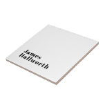 Stijlvolle retro moderne belettering | Bewerkbaar Tegeltje<br><div class="desc">Unieke en aanpasbare retro-moderne tekst.</div>