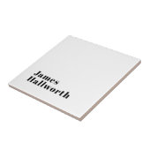 Stijlvolle retro moderne belettering | Bewerkbaar  Tegeltje (Zijkant)